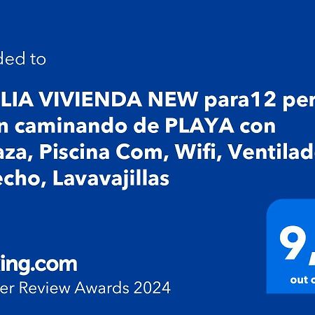 Amplia Vivienda New Para12 Pers A 4 Min Caminando De Playa Con Terraza, Piscina Com, Wifi, Ventiladores De Techo, Lavavajillas Roquetas de Mar Exteriör bild